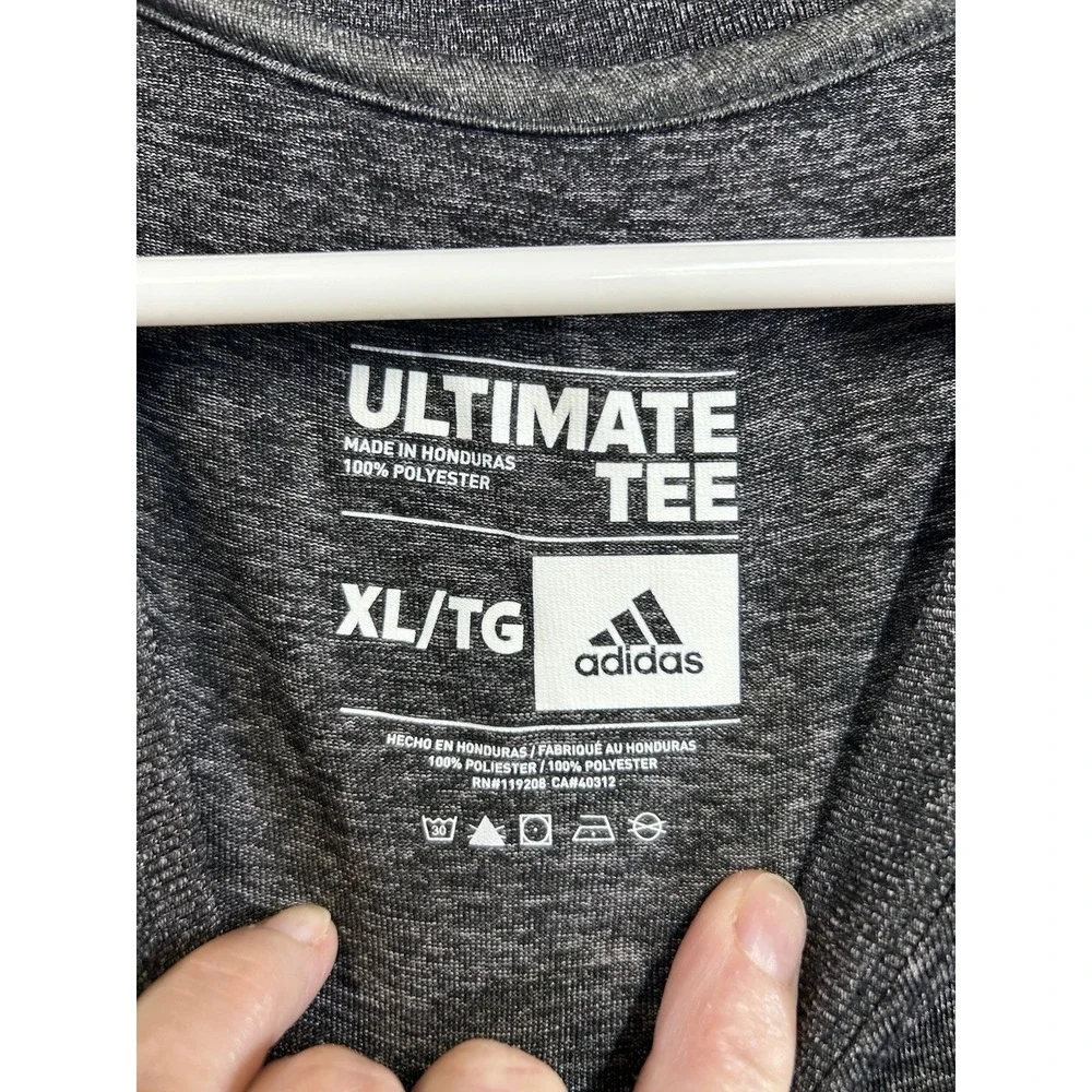 adidas Ultimate Tee NBA Memphis Basketball Logo Gray Men's  XL Raglan Crew Tee